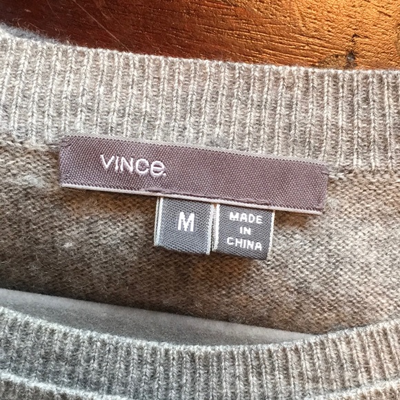 Vince 2 Tone Gray Sweater - Picture 4 of 5